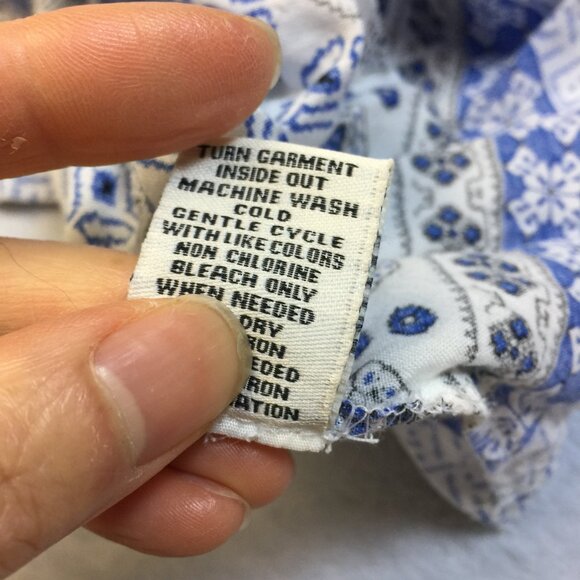 Like new! Caffe Marrakesh Blouse Top 3X Blue Sequins Square Neck Peasant Rayon - Picture 6 of 16